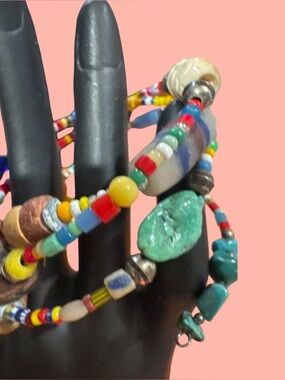 Multi-Color Beaded Turquoise Accent Women’s Necklace